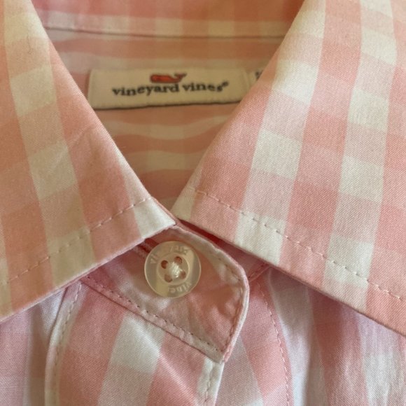 Vineyard Vines pink Gingham shirt - Picture 4 of 6